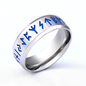 Bague Runes Bleues | Horde Viking