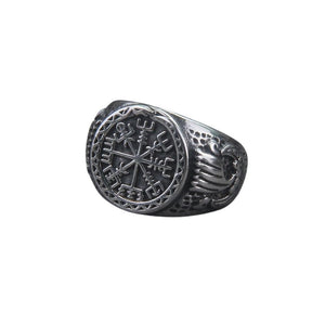Bague acier homme embleme viking