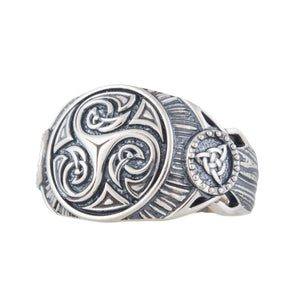 Bague argent triskel homme