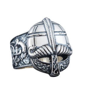 Bague Casque Viking en Argent