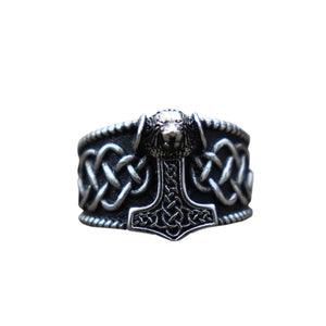 Bague Marteau Viking Acier