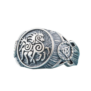 Bague symbole sleipnir viking