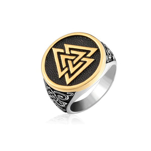 bague valknut homme acier