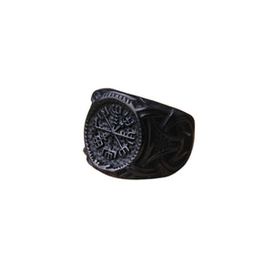 Bague vegvisir noire