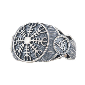 Bague viking Aegishjalmur en argent