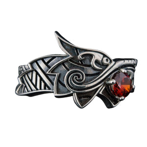 Bague Viking en Argent représentant le loup Fenrir