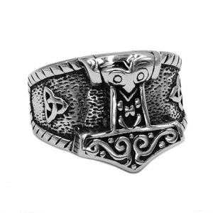 Bague Viking Marteau en Acier