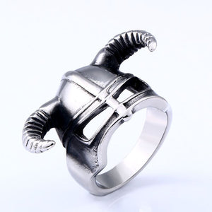 Bague Casque Viking en Acier | Horde Viking