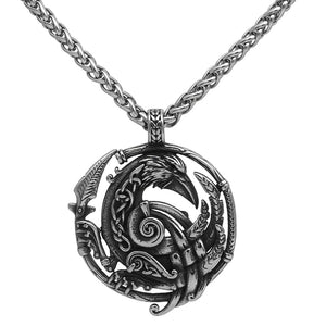 Collier corbeau viking