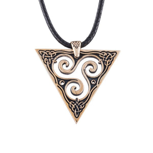 Collier viking triskele en bronze