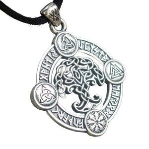 Pendentif yggdrasil en argent