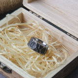 Bague runes en acier