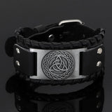 Bracelet en cuir symbole triquetra