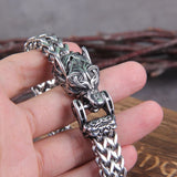 Bracelet loup viking acier