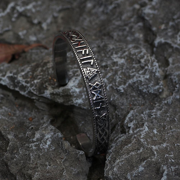 bracelet torque viking symbole valknut en acier