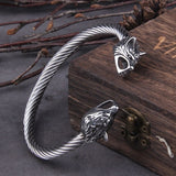 Bracelet viking loup d'acier