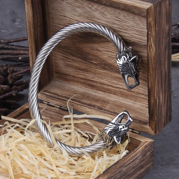 Bracelet viking loup
