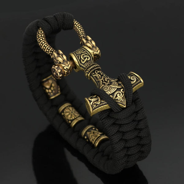 Bracelet viking mjolnir