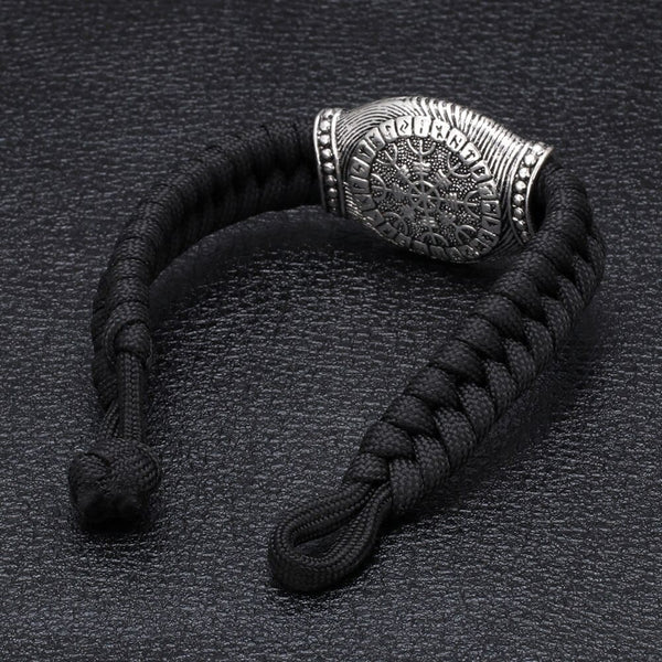Bracelet Viking Corde Tressé symbole aegishjalmur