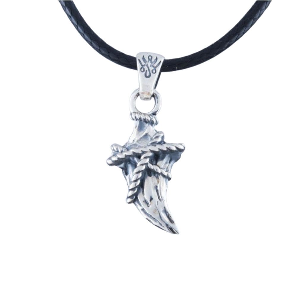 Collier Dent de Loup en Argent Horde Viking