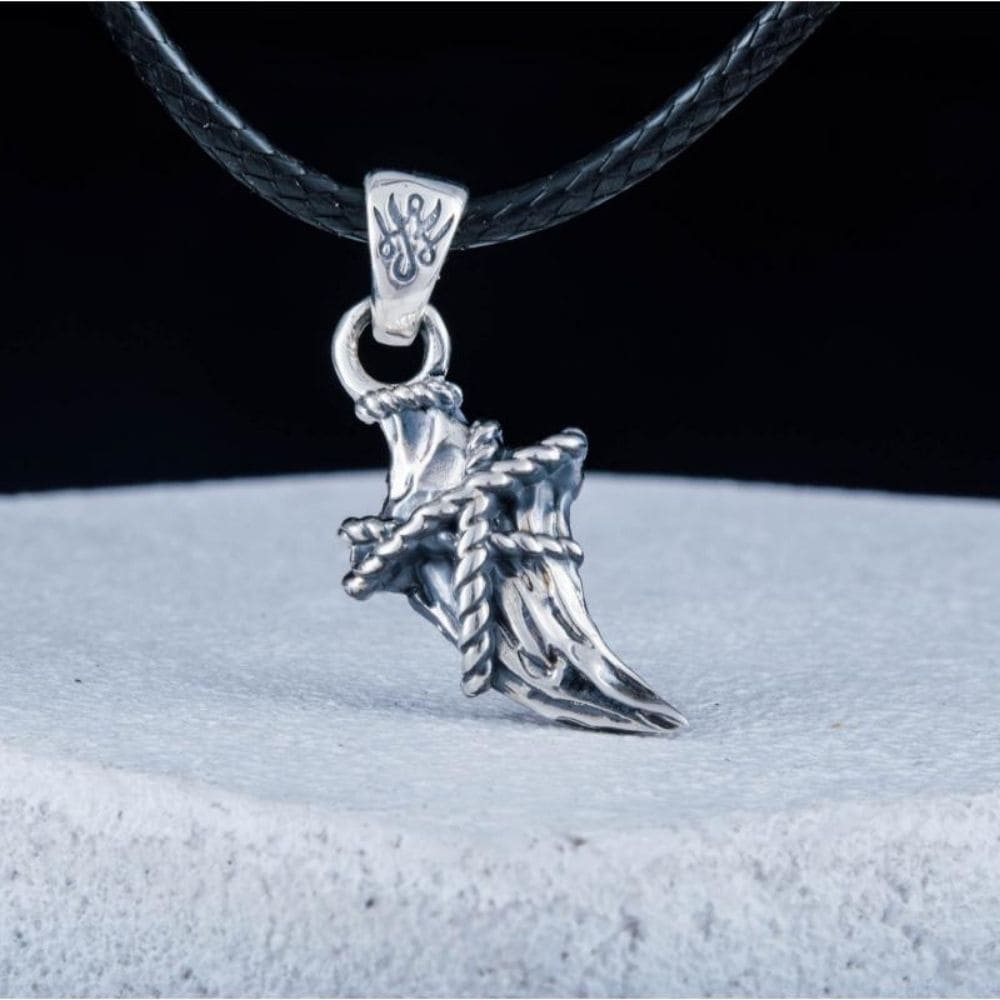 Collier Dent de Loup en Argent Horde Viking
