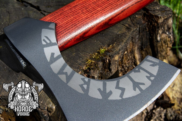 4) Petite Hache Viking Artisanale – 30 cm – Lame Gravure 4) Petite Hache Viking Artisanale – 30 cm – Lame Gravure