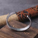 Bracelet Torque Symbole Valknut en Acier